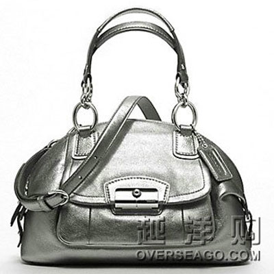 COACH 蔻驰 克里斯汀系列金属光泽真皮圆顶形女士手提包 KRISTIN  (COACH F19304)，原价￥4480，限时仅售￥3080！绝对正品，超低折扣，含美国直邮～