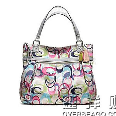 COACH 蔻驰 波碧IKAT单肩斜挎包 POPPY IKAT GLAM TOTE (COACH F19876) ，原价￥2280，限时仅售￥1680！绝对正品，超低折扣，含美国直邮～