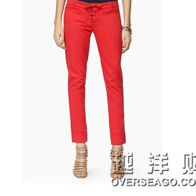 JUICY COUTOURE 橘滋 女生休闲裤 LACE UP CROP JEAN(JG006657)(多色)，原价￥1838，限时仅售￥1218！绝对正品，超低折扣，含美国直邮～