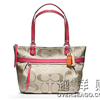 COACH 蔻驰 女士POPPY波碧系列经典标志绸缎大手袋 (COACH F19863)，原价￥2280，限时仅售￥1580！绝对正品，超低折扣，含美国直邮～