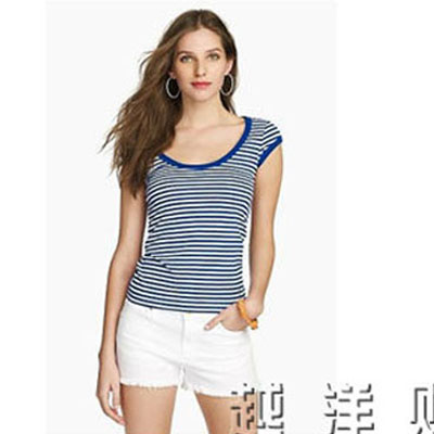 JUICY COUTOURE 橘滋 女士T恤 THE JUICIEST STRIPED TEE(JG005821)(多色)，原价￥1428，限时仅售￥718！绝对正品，超低折扣，含美国直邮～