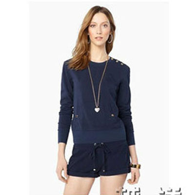 JUICY COUATOURE 橘滋 2012年新款女士短裤 ROLL UP SHORT WITH EMBROIDERY(JG006043)(暗紫色)，原价￥1128，限时仅售￥928！绝对正品，超低折扣，含美国直邮～