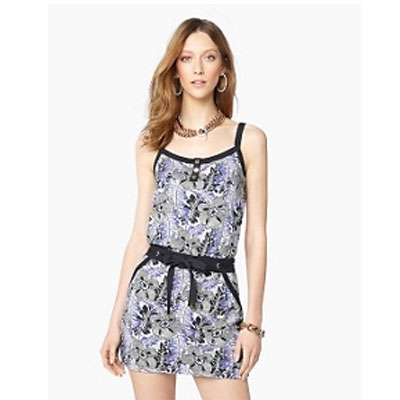JUICY COUATOURE 橘滋 女士印花吊带连衣裙 GAUGUIN LSLAND TANK DRESS(JG006088)(蓝色)，原价￥2198，限时仅售￥1468！绝对正品，超低折扣，含美国直邮～