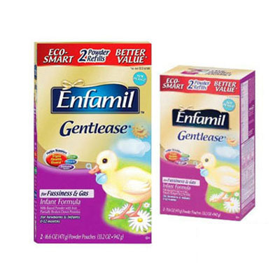 Enfamil 美赞臣 1段/一段 防胀气经济型袋装婴幼儿奶粉(Gentlease)(适合1岁以下)(1盒装，942g/盒*1)，原价￥508，限时仅售￥398！绝对正品，超低折扣，含美国直邮～