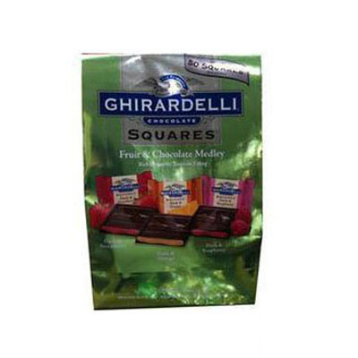 GHIRARDELLI  吉尔德利水果夹心方块巧克力770克 3种口味混合装 PREMIUM DARK CHOCOLATE，原价￥238，限时仅售￥178！绝对正品，超低折扣，含美国直邮～