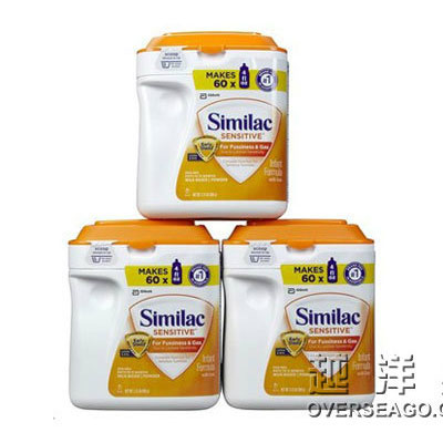 Similac 雅培 1段/一段 过敏性体质婴幼儿奶粉(Sensitive)(适合一岁以下)(3盒装，964g/盒*3)，原价￥1748，限时仅售￥1188！绝对正品，超低折扣，含美国直邮～