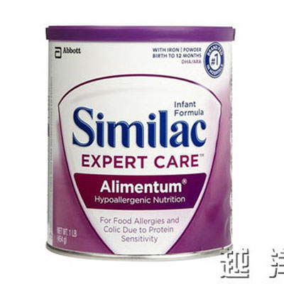 Similac 雅培 1段/一段 过敏湿疹专用婴幼儿奶粉(Alimentum Hypoallergenic Nutrition)(适合一岁以下)(6罐装，454g/罐*6)，原价￥2288，限时仅售￥1648！绝对正品，超低折扣，含美国直邮～