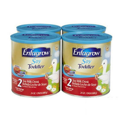 Enfamil 美赞臣 2段/二段 婴幼儿豆奶粉(Soy Milk)(适合10-36个月)(4罐装，680g/罐*4)，原价￥1688，限时仅售￥1028！绝对正品，超低折扣，含美国直邮～