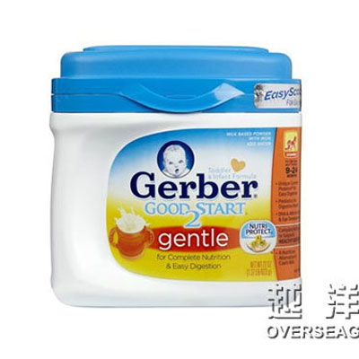 Gerber Good Start 嘉宝雀巢 2段/二段 婴儿温和配方营养奶粉(Gentle)(适合9-24月)(1罐装，623g/罐*1)，原价￥478，限时仅售￥338！绝对正品，超低折扣，含美国直邮～