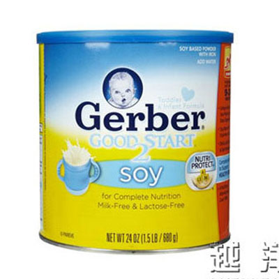 Gerber Good Start 嘉宝雀巢 2段/二段 婴儿豆类配方营养奶粉(Soy)(适合9-24月)(1罐装，680g/罐*1)，原价￥478，限时仅售￥338！绝对正品，超低折扣，含美国直邮～