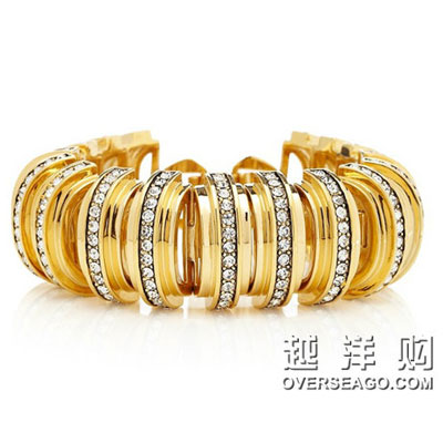 JUICY COUTURE 橘滋 镶钻搭扣手链 HALF ROUND PAVE BRACELET(YJRU6095)，原价￥1280，限时仅售￥920！绝对正品，超低折扣，含美国直邮～