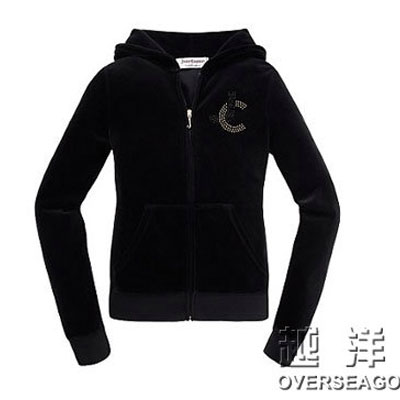 JUICY COUTOURE 橘滋 2012年新款女士连帽卫衣 RHINESTONE MONOGRAM HOODIE(JG006568)(多色)，原价￥1648，限时仅售￥1298！绝对正品，超低折扣，含美国直邮～