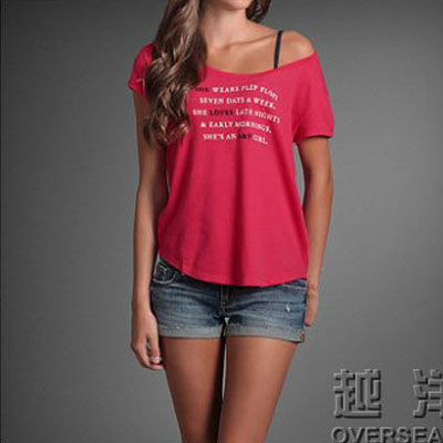 ABERCROMBIE & FITCH  阿贝克隆贝比&费奇 2012年新款女士T恤 ELISSA TEE(多色)，原价￥1198，限时仅售￥588！绝对正品，超低折扣，含美国直邮～