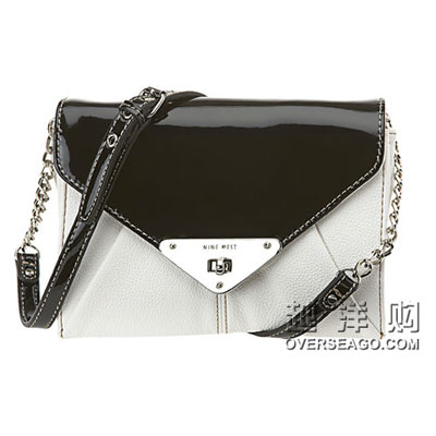 NINE WEST玖熙 女士单肩手提包 (ON BOARD CROSS-BODY) (黑白)，原价￥699，限时仅售￥480！绝对正品，超低折扣，含美国直邮～