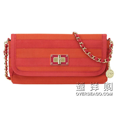 NINE WEST玖熙 女士拼色单肩手提包 (PATTI CLUTCH) (红色)，原价￥720，限时仅售￥499！绝对正品，超低折扣，含美国直邮～