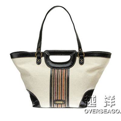 NINE WEST玖熙 女士单肩手提包ON HIGH TOTE(黑白)，原价￥738，限时仅售￥480！绝对正品，超低折扣，含美国直邮～