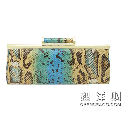 NINE WEST玖熙 女士蟒纹手拿包RACKETT CLUTCH PYTHON(彩色蟒纹，灰色蟒纹)，原价￥980，限时仅售￥520！绝对正品，超低折扣，含美国直邮～