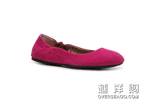 BCBG PARIS 2012新款时尚平底鞋 MAGIE SUEDE FLAT(桃红色)，原价￥，限时仅售￥！绝对正品，超低折扣，含美国直邮～