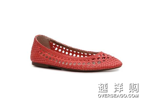 BCBG MAXAZRIA 编织平底鞋 MAITRY FLAT(珊瑚色，白色，向日葵黄色)，原价￥，限时仅售￥！绝对正品，超低折扣，含美国直邮～