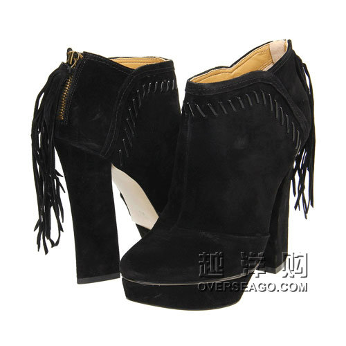 Nine West 玖熙 2012秋冬季新款女士粗高跟短靴 Voyage(黑色)，原价￥1768，限时仅售￥1058！绝对正品，超低折扣，含美国直邮～