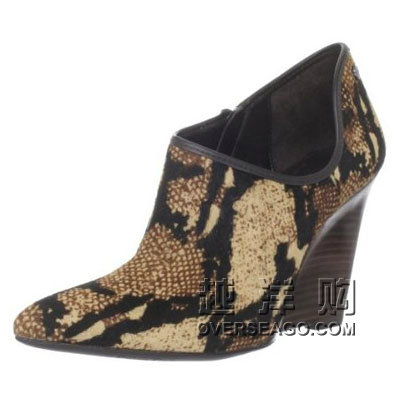CALVIN KLEIN  新款女士印花裸靴 Nadina(米色+暗褐色/黑色+灰色)，原价￥2288，限时仅售￥1598！绝对正品，超低折扣，含美国直邮～