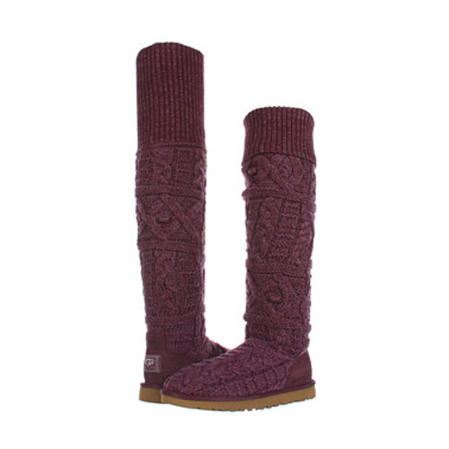 UGG  Australia 新款女士过膝雪地靴 Twisted Cable (黑色/木炭色/提子朗姆酒色)，原价￥3188，限时仅售￥2208！绝对正品，超低折扣，含美国直邮～