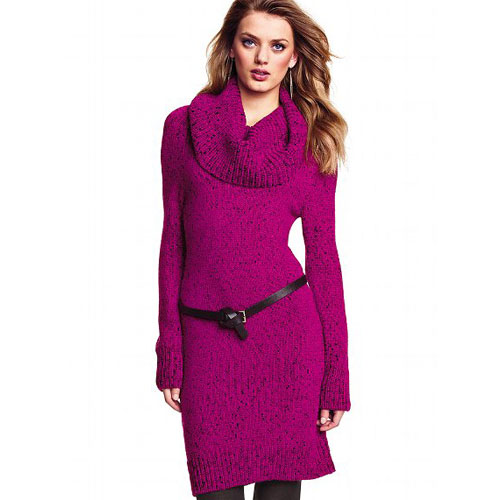 VICTORIA'S SECRET 维多利亚的秘密 露肩长款毛衣 Multi-way Sweaterdress(红色/玫瑰红/孔雀绿)，原价￥1578，限时仅售￥808！绝对正品，超低折扣，含美国直邮～