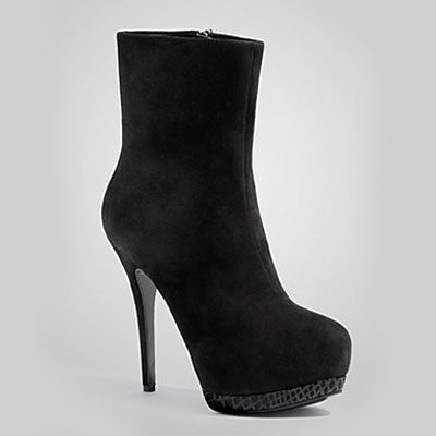 GUESS 盖尔斯 新款女式高跟短靴 Pilina Boots (裸色/黑色)，原价￥2228，限时仅售￥1568！绝对正品，超低折扣，含美国直邮～