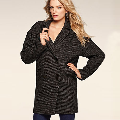 VICTORIA'S SECRET 维多利亚的秘密 新款女式茧型大衣外套 Cocoon Coat (棕色)，原价￥2048，限时仅售￥1398！绝对正品，超低折扣，含美国直邮～