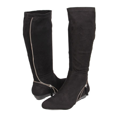 Nine West 玖熙 新款女士中筒靴 Briaca (黑色/白兰地酒色)，原价￥1858，限时仅售￥1078！绝对正品，超低折扣，含美国直邮～