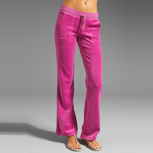 Juicy Couture 橘滋 新款女式直筒休闲裤 Bootcut Pant w/ Snap Pockets (JG006697) (紫红色)，原价￥1898，限时仅售￥1298！绝对正品，超低折扣，含美国直邮～