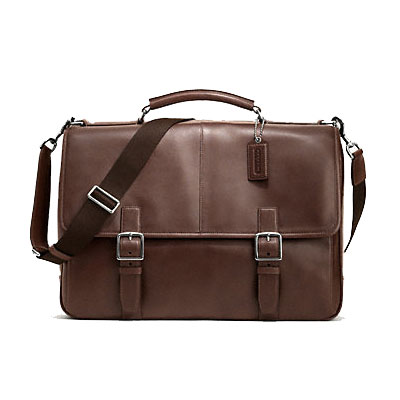 COACH 蔻驰 商务纯皮男包(F70666)(黑色/棕色)，原价￥3268，限时仅售￥2368！绝对正品，超低折扣，含美国直邮～