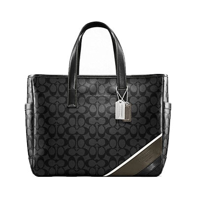 COACH 蔻驰 PVC单肩手提公文包(F70395)(黑色)，原价￥2368，限时仅售￥1568！绝对正品，超低折扣，含美国直邮～