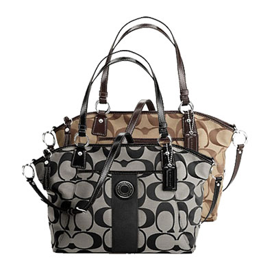 COACH 蔻驰 SIGNATURE STRIPE POCKET系列包包，原价￥2168，限时仅售￥1348！绝对正品，超低折扣，含美国直邮～
