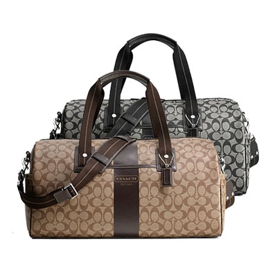 COACH 蔻驰 HERITAGE STRIPE DUFFLE系列包包，原价￥2568，限时仅售￥1838！绝对正品，超低折扣，含美国直邮～