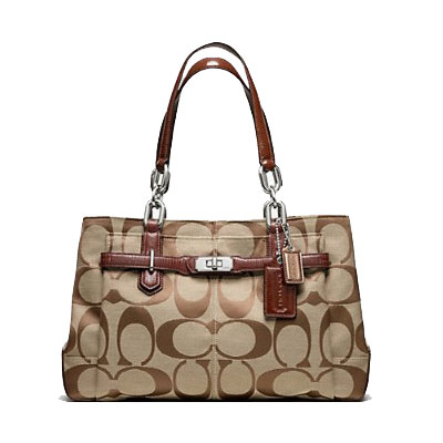 COACH 蔻驰 CHELSEA帆布LOGO单肩手提包(F17816)，原价￥3168，限时仅售￥1748！绝对正品，超低折扣，含美国直邮～