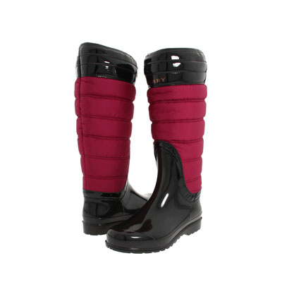 BURBERRY 巴宝莉 2012新款女士中筒靴 Quilted Panel Weather (红色/咖啡色)，原价￥2568，限时仅售￥1788！绝对正品，超低折扣，含美国直邮～
