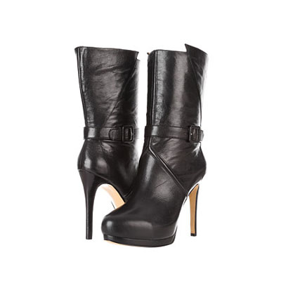 Nine West 玖熙 新款女士细高跟中筒靴 Had It All (黑色/棕色)，原价￥2058，限时仅售￥1398！绝对正品，超低折扣，含美国直邮～