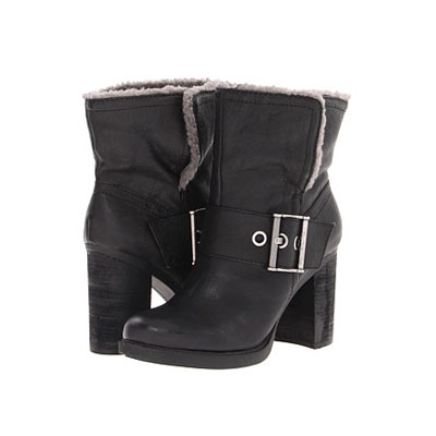 Nine West 玖熙 新款女士粗跟中筒靴 Daray (棕色/黑色)，原价￥1868，限时仅售￥1168！绝对正品，超低折扣，含美国直邮～