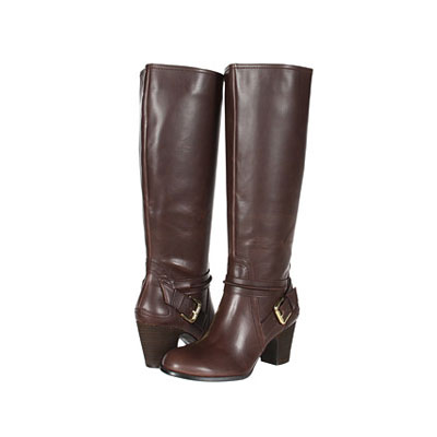 Nine West 玖熙 新款女士粗跟高筒靴 Ionesco (黑色/棕色)，原价￥1858，限时仅售￥1088！绝对正品，超低折扣，含美国直邮～