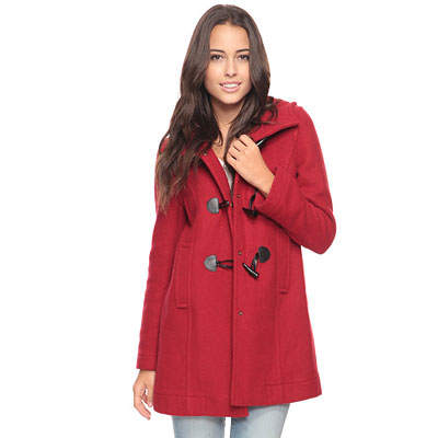 Forever 21 新款女士按钮外套 Toggle Button Coat (红色)，原价￥898，限时仅售￥468！绝对正品，超低折扣，含美国直邮～