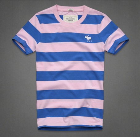 ABERCROMBIE & FITCH  阿贝克隆贝比&费奇 新款男士全棉短袖 Big Slide Mountain Tee (蓝色)，原价￥878，限时仅售￥358！绝对正品，超低折扣，含美国直邮～