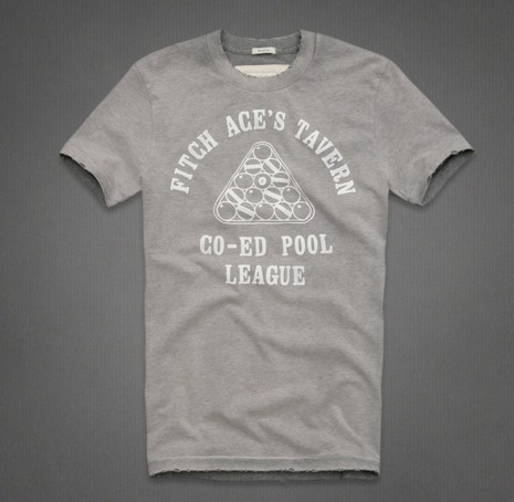 ABERCROMBIE & FITCH  阿贝克隆贝比&费奇 新款男士复古短袖 Gilligan Mountain Tee (黑色/白色/蓝色/灰色/绿色/红色)，原价￥878，限时仅售￥358！绝对正品，超低折扣，含美国直邮～