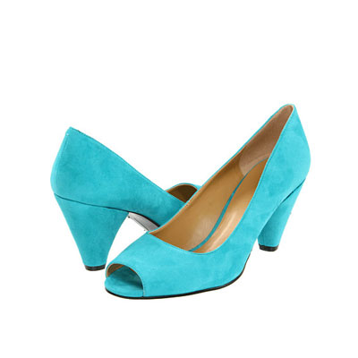 Nine West 玖熙 新款女士粗高跟凉鞋 FallHard (蓝绿色/黑色/粉红色)，原价￥1288，限时仅售￥678！绝对正品，超低折扣，含美国直邮～