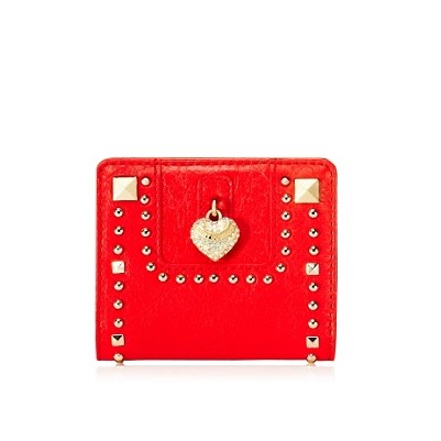 Juicy Couture 橘滋 女士铆钉心型甜美短款钱包 Leather Heart Small French Purse (YSRU2565)(红色/黑色)，原价￥1588，限时仅售￥728！绝对正品，超低折扣，含美国直邮～