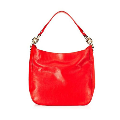 Juicy Couture 橘滋 女士软面牛皮大气单肩手提包 Frankie Leather Hobo (YHRU3409)(红色/黑色/白色/粉红色/棕色)，原价￥2588，限时仅售￥1758！绝对正品，超低折扣，含美国直邮～