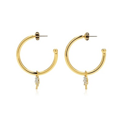 Juicy Couture 橘滋 新款女士耳环 Palm Tree Charmy Hoop (YJRU6676)(金色)，原价￥958，限时仅售￥528！绝对正品，超低折扣，含美国直邮～