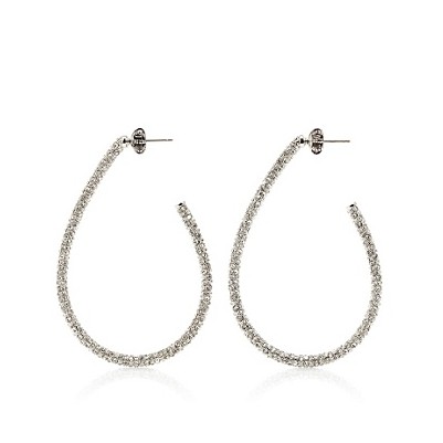 Juicy Couture 橘滋 新款女士耳环 Pave Teardrop Hoops (YJRU6462)，原价￥958，限时仅售￥568！绝对正品，超低折扣，含美国直邮～