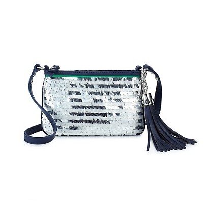 Juicy Couture 橘滋 新款女士手提包 Sequins Louisa Crossbody (XARUH275)(灰色)，原价￥1548，限时仅售￥778！绝对正品，超低折扣，含美国直邮～
