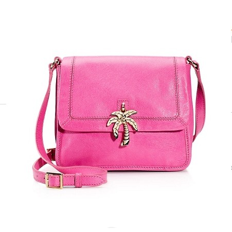 Juicy Couture 橘滋 新款女士真皮海洋风单肩斜挎包 Leni Charm Convertible Leather Crossbody (YHRU3413)(深蓝色/绿色/白色/粉红色/橘色)，原价￥2858，限时仅售￥2058！绝对正品，超低折扣，含美国直邮～